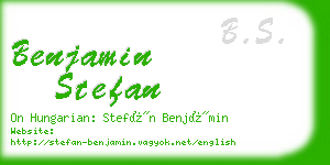 benjamin stefan business card
